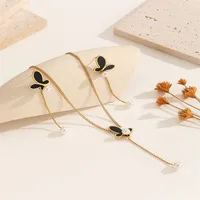 Elegant Butterfly 304 Stainless Steel Women's Earrings Necklace Jewelry Set main image 1