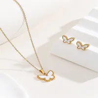 Casual Classic Style Butterfly 304 Stainless Steel Women's Jewelry Set main image 3