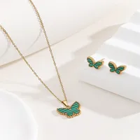 Casual Classic Style Butterfly 304 Stainless Steel Women's Jewelry Set main image 5