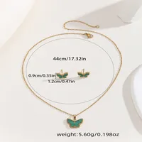 Casual Classic Style Butterfly 304 Stainless Steel Women's Jewelry Set main image 2