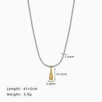 Elegant Simple Style Geometric 304 Stainless Steel Titanium Steel Plating 18K Gold Plated Women's Pendant Necklace main image 2