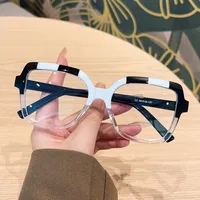 Simple Style Color Block Leopard Ac Square Full Frame Glasses main image 4