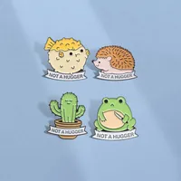 Cartoon Style Cute Cactus Hedgehog Frog Zinc Alloy Plating Unisex Brooches main image 2