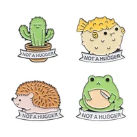 Cartoon Style Cute Cactus Hedgehog Frog Zinc Alloy Plating Unisex Brooches main image 5