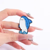 Cartoon Style Cute Seal Shark Duck Zinc Alloy Plating Unisex Brooches main image 2