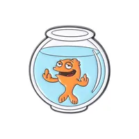 Cartoon Style Cute Fish Zinc Alloy Plating Unisex Brooches sku image 1