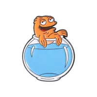 Cartoon Style Cute Fish Zinc Alloy Plating Unisex Brooches sku image 3
