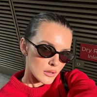 Classic Style Commute Solid Color Pc Oval Frame Full Frame Glasses main image 2