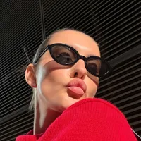 Classic Style Commute Solid Color Pc Oval Frame Full Frame Glasses main image 5