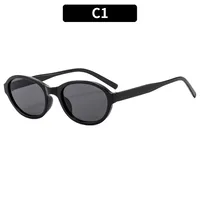 Classic Style Commute Solid Color Pc Oval Frame Full Frame Glasses sku image 1