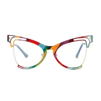Simple Style Classic Style Color Block Pc Butterfly Frame Full Frame Glasses main image 2
