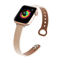 Casual Solid Color Stainless Steel Leather Watch Bands & Straps sku image 6