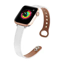 Casual Solid Color Stainless Steel Leather Watch Bands & Straps sku image 12