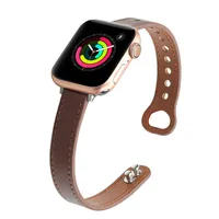 Casual Solid Color Stainless Steel Leather Watch Bands & Straps sku image 8