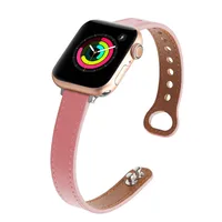 Casual Solid Color Stainless Steel Leather Watch Bands & Straps sku image 13