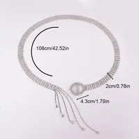 Simple Style Solid Color Metal Women's Chain Belts main image 2