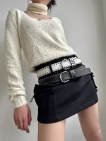 Simple Style Streetwear Solid Color Pu Leather Alloy Women's main image 2