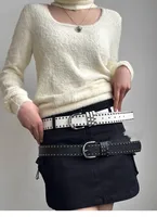 Simple Style Streetwear Solid Color Pu Leather Alloy Women's sku image 1