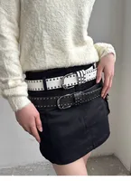 Simple Style Streetwear Solid Color Pu Leather Alloy Women's sku image 2