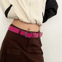 Simple Style Streetwear Solid Color Pu Leather Alloy Women's sku image 4
