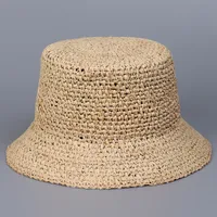 Women's Vacation Modern Style Solid Color Wide Eaves Straw Hat main image 2