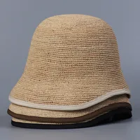 Women's Vacation Modern Style Solid Color Wide Eaves Straw Hat main image 1
