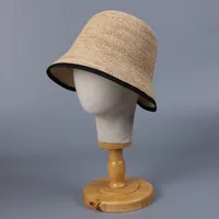 Women's Vacation Modern Style Solid Color Wide Eaves Straw Hat main image 3