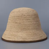 Women's Vacation Modern Style Solid Color Wide Eaves Straw Hat sku image 3