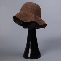 Women's Vacation Modern Style Solid Color Big Eaves Straw Hat sku image 3