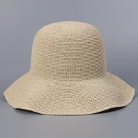 Women's Vacation Modern Style Solid Color Big Eaves Straw Hat main image 5