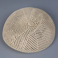 Women's Basic Simple Style Solid Color Hollow Out Eaveless Beret Hat sku image 3