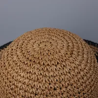 Women's Retro Classic Style Stripe Big Eaves Straw Hat main image 3
