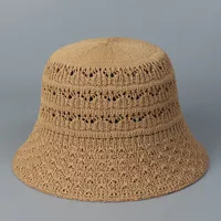 Women's Hawaiian Vacation Solid Color Wide Eaves Bucket Hat sku image 2