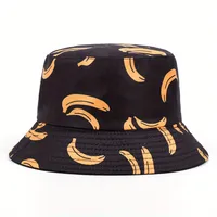 Women's Cute Classic Style Strawberry Banana Big Eaves Bucket Hat sku image 1