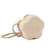 Summer Travel Straw Bag Flower Woven Bag Women's  New Children's Cute Straw Beach Bag Crossbody Seaside main image 5