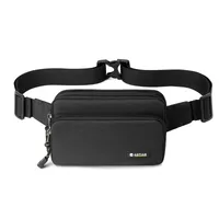 Men's Oxford Cloth Letter Streetwear Square Zipper Fanny Pack sku image 1