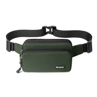 Men's Oxford Cloth Letter Streetwear Square Zipper Fanny Pack sku image 4