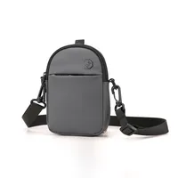 Men's Nylon Solid Color Streetwear Sewing Thread Square Zipper Fanny Pack sku image 8