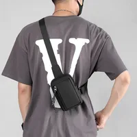 Men's Nylon Solid Color Streetwear Sewing Thread Square Zipper Fanny Pack main image 3