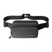 Men's Oxford Cloth Letter Streetwear Square Zipper Fanny Pack sku image 3