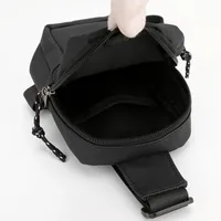 Men's Nylon Solid Color Streetwear Sewing Thread Square Zipper Fanny Pack main image 4