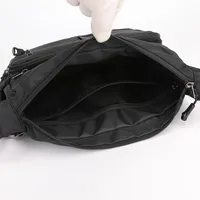 Men's Nylon Solid Color Streetwear Sewing Thread Square Zipper Crossbody Bag main image 5