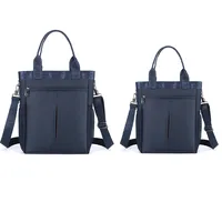 Men's Oxford Cloth Solid Color Business Sewing Thread Square Zipper Shoulder Bag main image 4