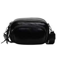 Unisex Medium Pu Leather Solid Color Classic Style Sewing Thread Square Zipper Square Bag sku image 2