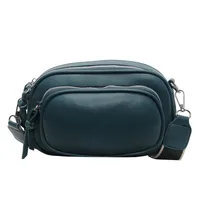 Unisex Medium Pu Leather Solid Color Classic Style Sewing Thread Square Zipper Square Bag sku image 6