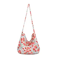 Women's Large Cloth Flower Streetwear Flowers Sewing Thread Dumpling Shape Magnetic Buckle Tote Bag main image 3