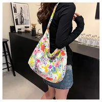 Women's Large Cloth Flower Streetwear Flowers Sewing Thread Dumpling Shape Magnetic Buckle Tote Bag main image 4
