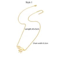 Elegant Simple Style Classic Style Pin Bow Knot 201 Stainless Steel Artificial Crystal Copper Women's Pendant Necklace sku image 1