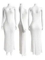 Women's Sheath Dress Sexy Collarless Sleeveless Solid Color Maxi Long Dress Holiday Daily Selfie main image 4