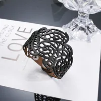 Retro Novelty Geometric Pu Leather Men's Bangle sku image 1